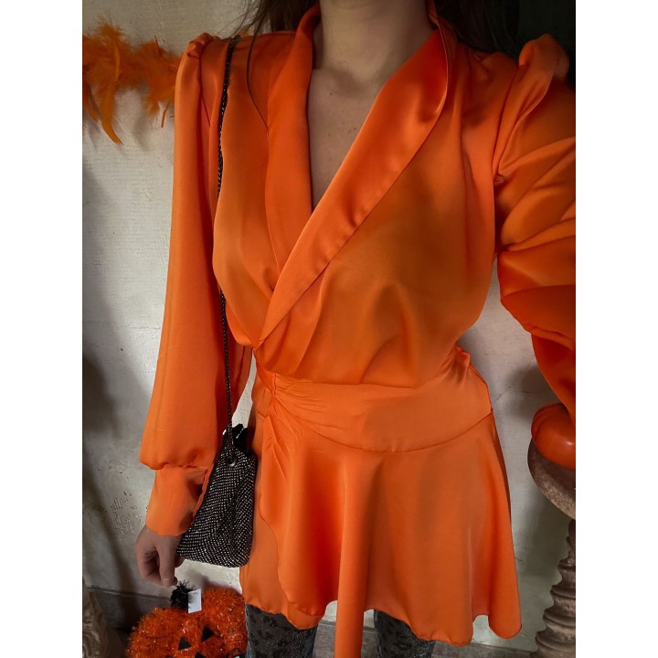 Satin Shirt Dress “Verde”