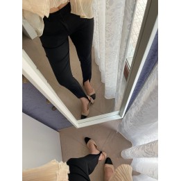 Pantaloni Slim Con Staffa