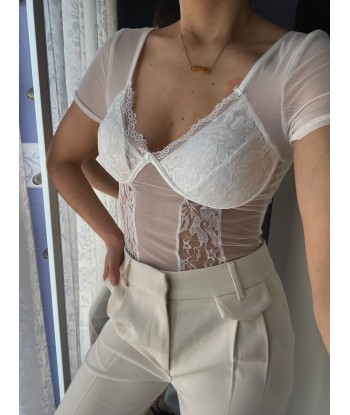 Mesh Bodysuit White