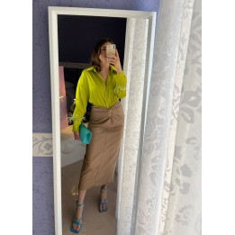 Longuette Camel Similpelle