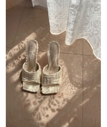 "Bel Air" White Sandals