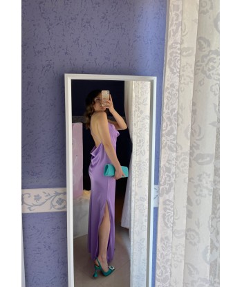 Satin Slip Dress - Lilac
