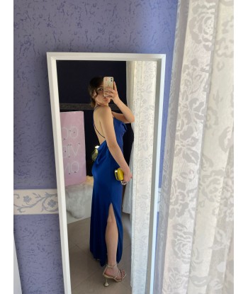 Satin Slip Dress - Blu Reale