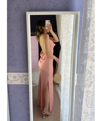 Satin Slip Dress - Pink Gold