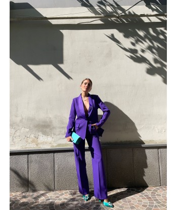 Satin Profiles Suit - Purple