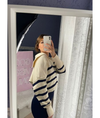 Striped Pullover - Cream
