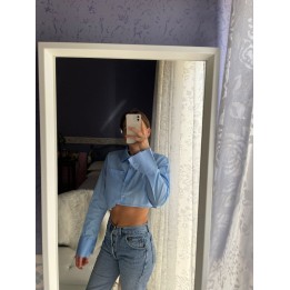 Pocket Crop Shirt - Sky Blue