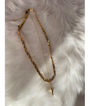 Braided Snake Necklace - Gold