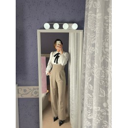 Pinstriped Dungarees - Sand