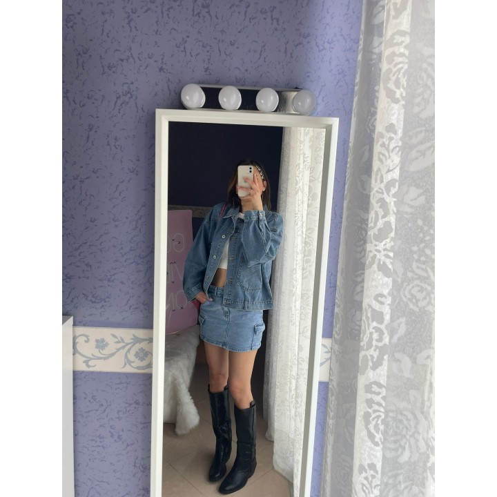 Giubbotto Denim Oversize