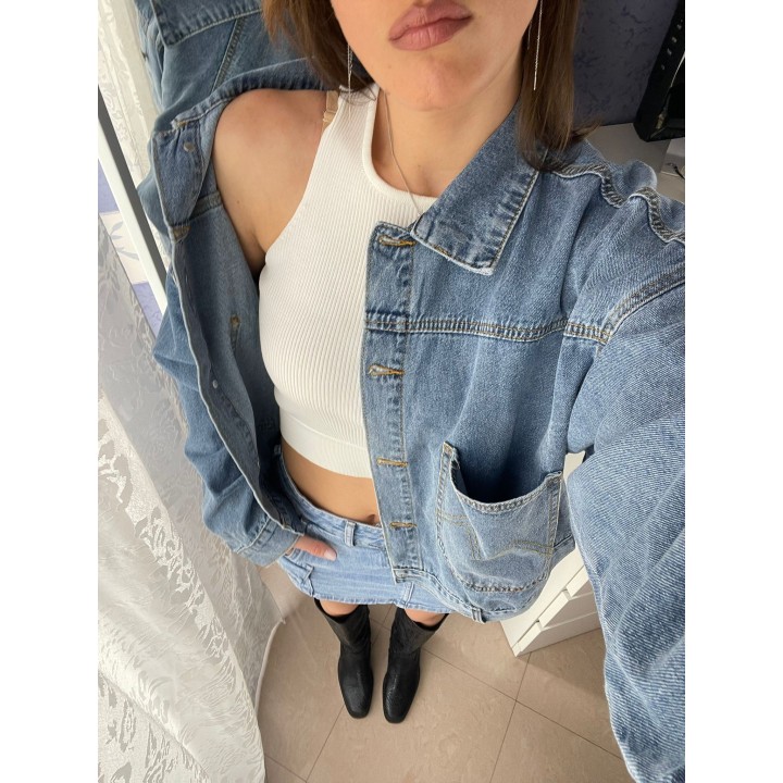 Giubbotto Denim Oversize