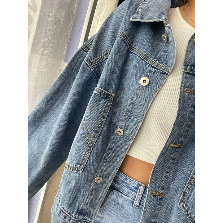 Giubbotto Denim Oversize