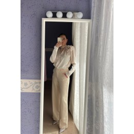 Pantaloni Wide Leg Ecru | Portobello Road Shop