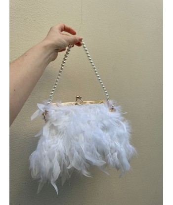 Bag With Feathers - White