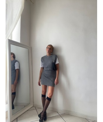 Cordset Vest and Skirt - Grey