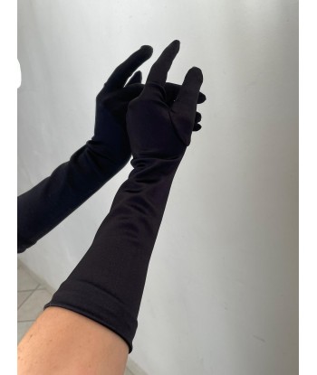 Satin Gloves - Black