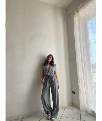 Tailored Pinstripe Suit - Grey