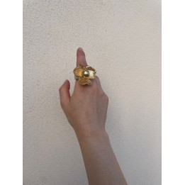Anello Grezzo Fiore - Oro| Portobello Road Shop
