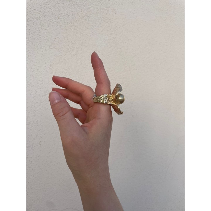 Raw Flower Ring - Gold | Portobello Road Shop