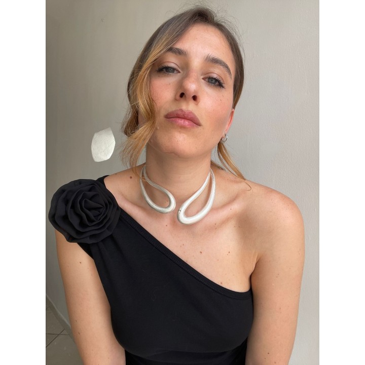 Rigid Chocker Necklace - Silver | Portobello Road Shop