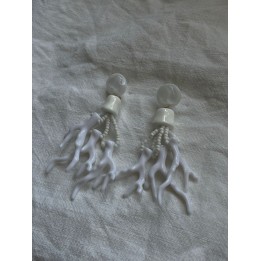 Coral Earrings - White | Portobello Road Shop