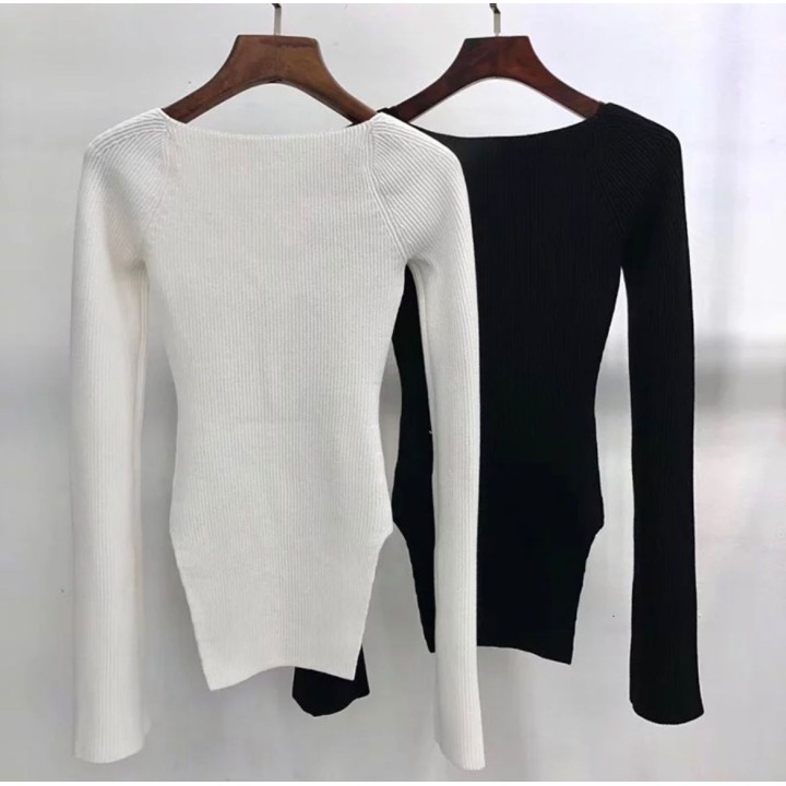 Maglia Bardot Strutturata - Nero | Portobello Road Shop