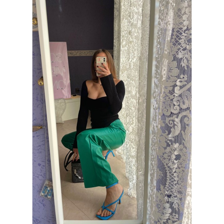 Maglia Bardot Strutturata - Nero | Portobello Road Shop