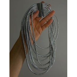 Lurex Multistrand Necklace - Silver | Portobello Road Shop