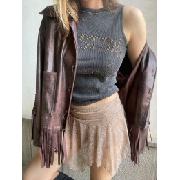 Asymmetric Lace Skort - Sand | Portobello Road Shop