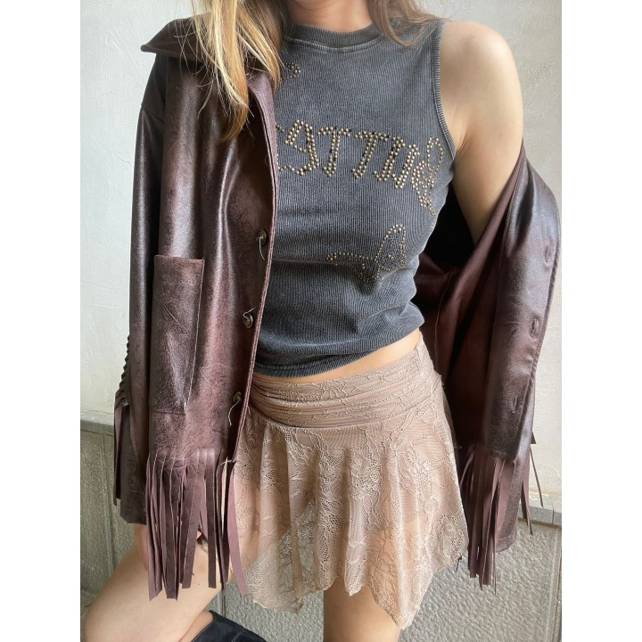 Skort Asimmetrica Pizzo - Sabbia| Portobello Road Shop