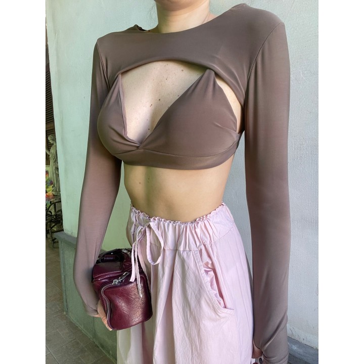Set Bra + Coprispalle Marrone| Portobello Road Shop