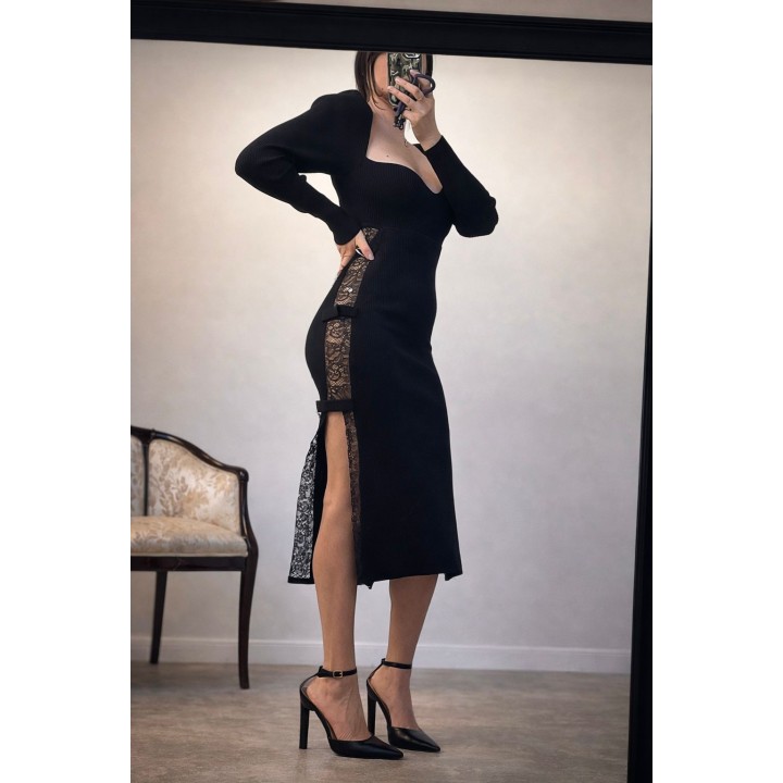 "Perfect Date" Sweetheart Midi Dress