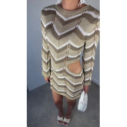 La Maddalena Wave Dress - Golden| Portobello Road Shop