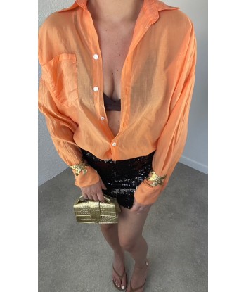 Orange Leaf Sheer Shirt