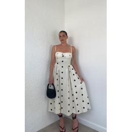 Roma Noir Polka Dress| Portobello Road Shop
